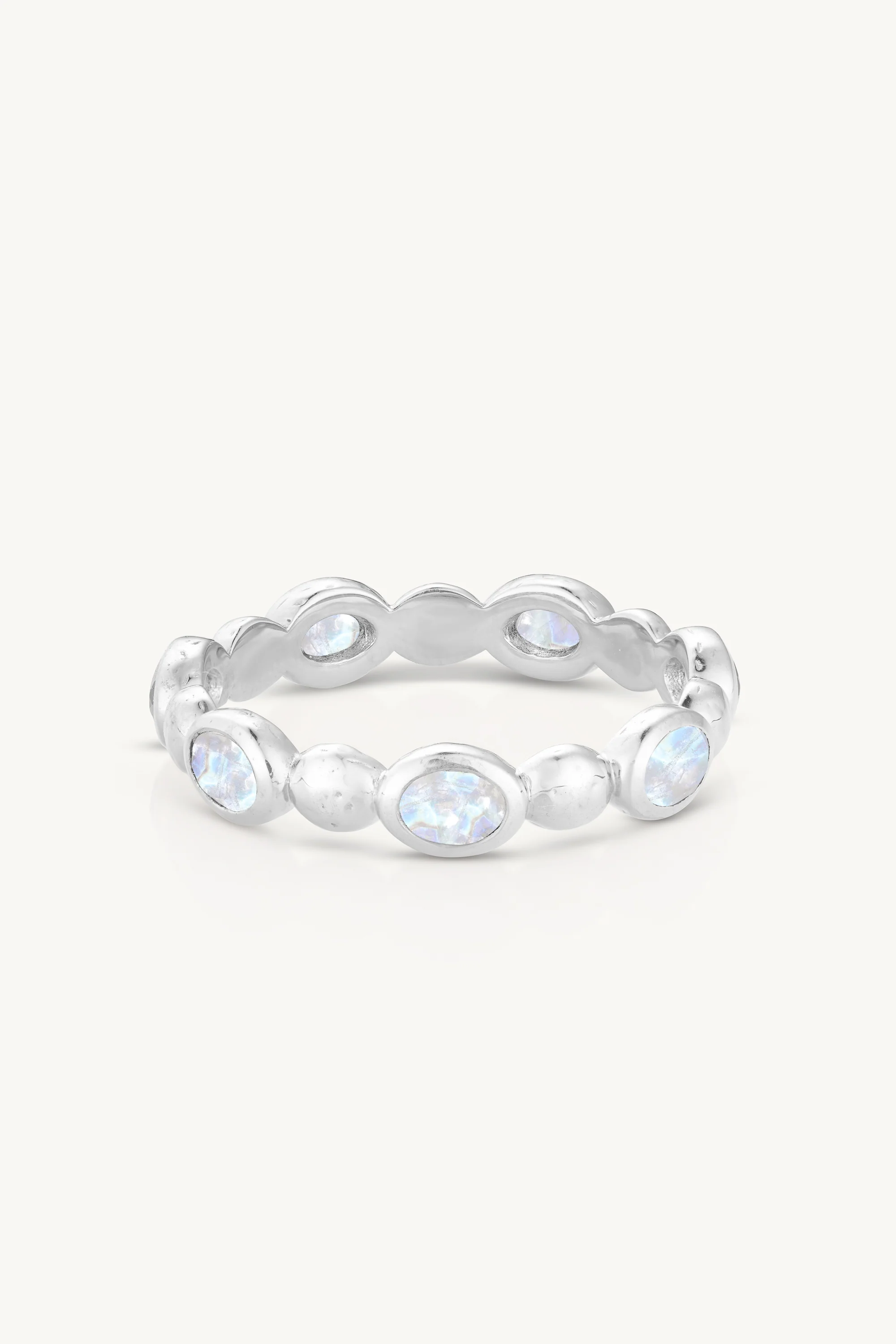 Pebble Moonstone Silver Stacker