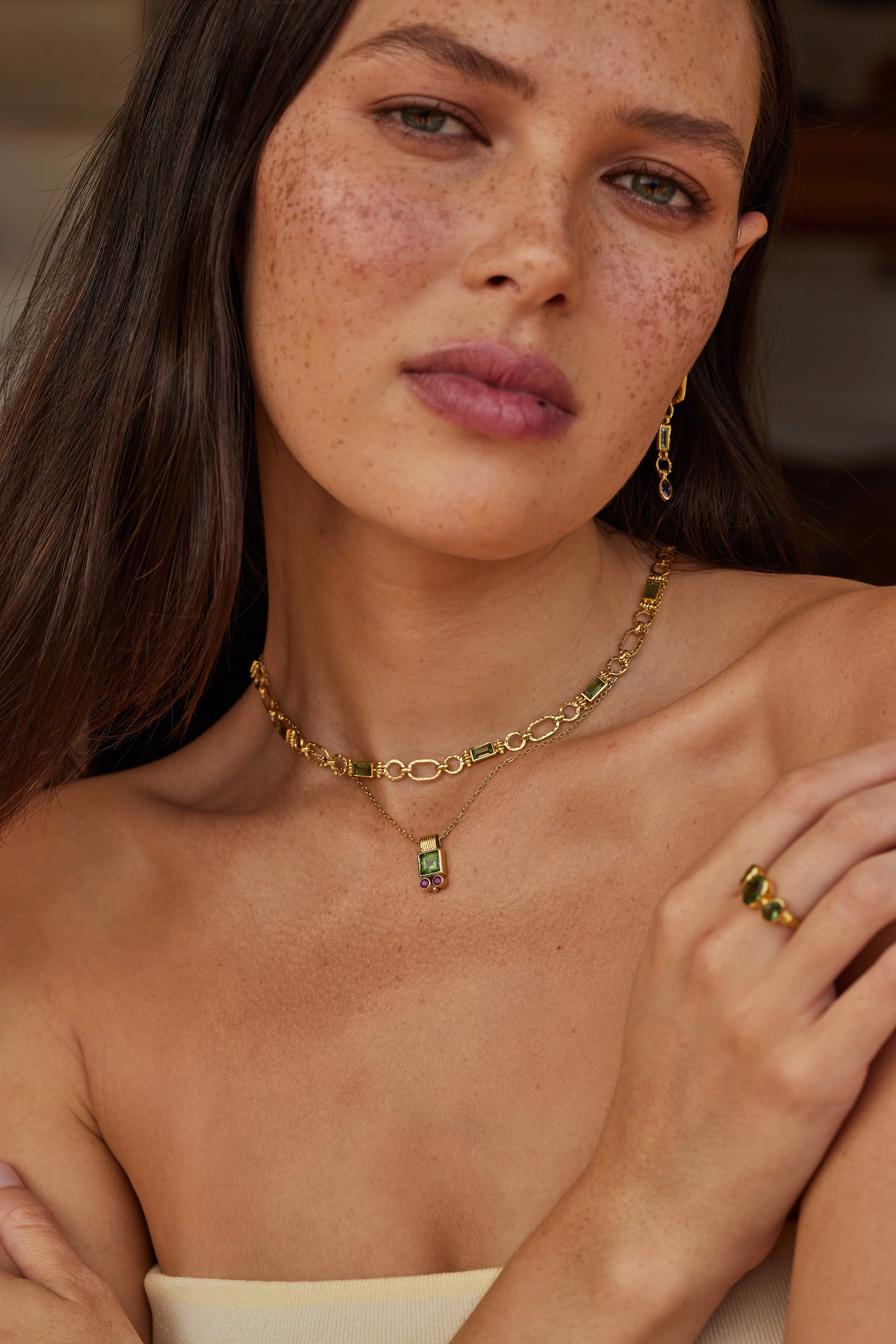 Petra Apatite Gold Necklace - Image 2