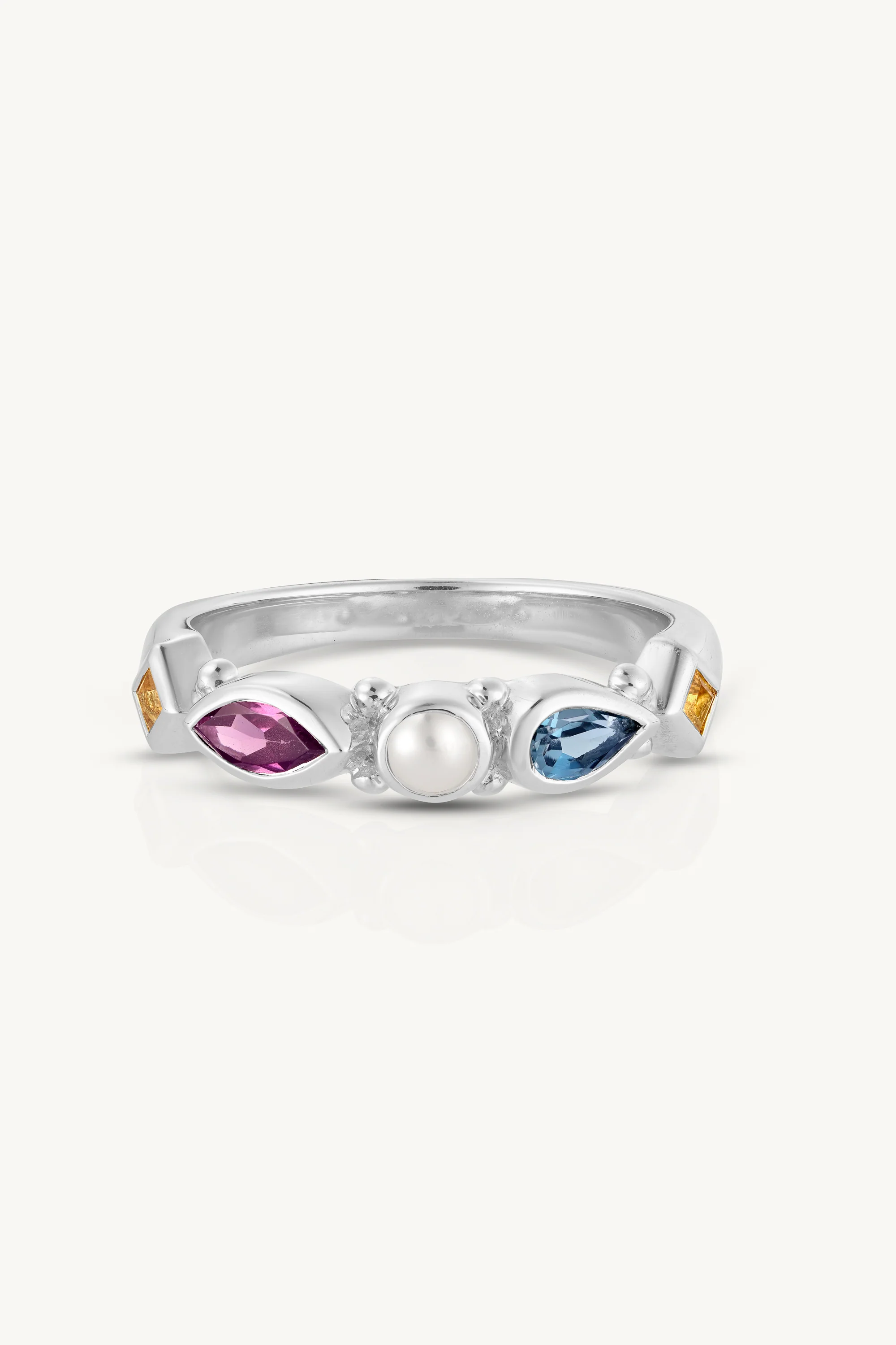Piper Cluster Silver Ring
