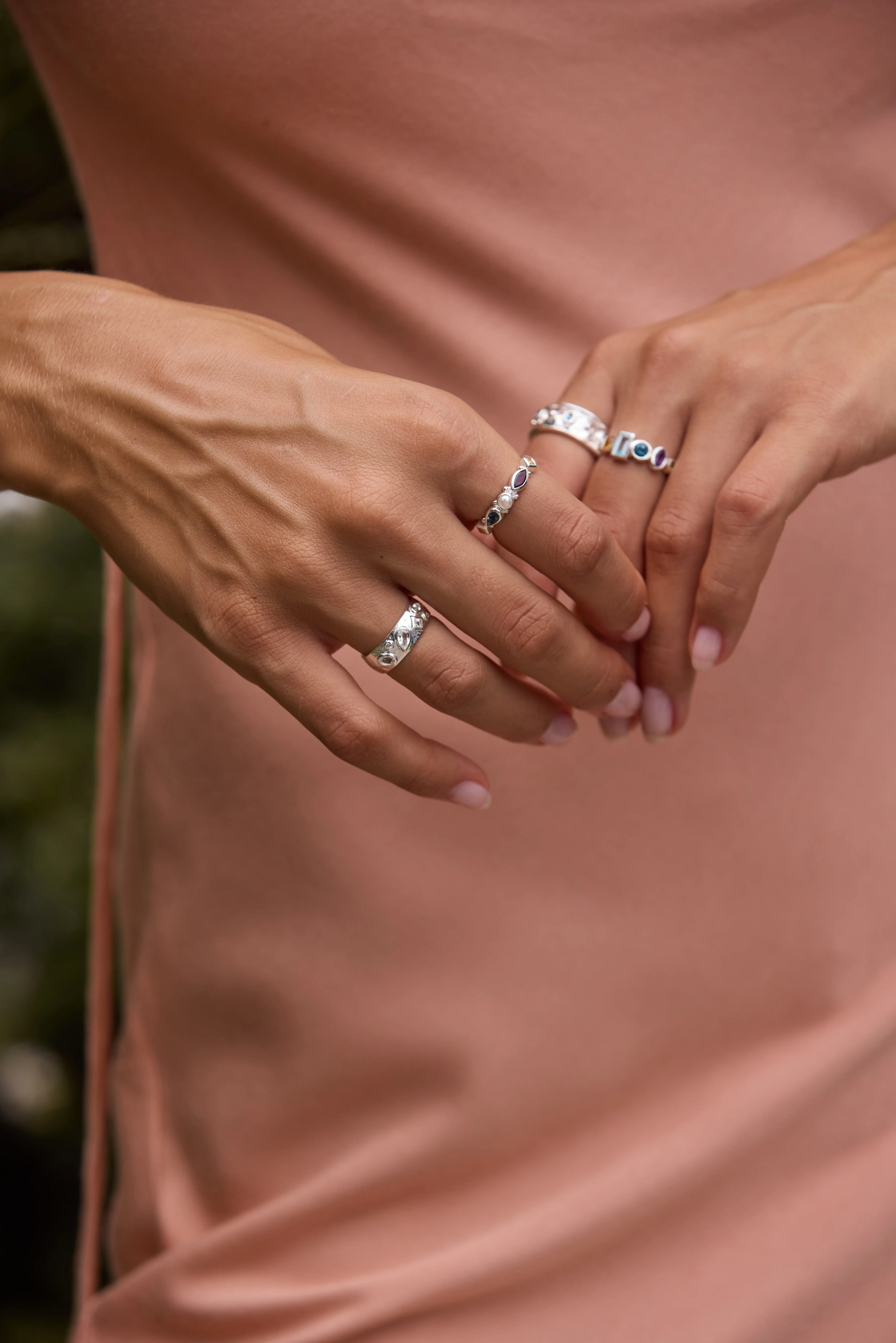 Piper Cluster Silver Ring - Image 3