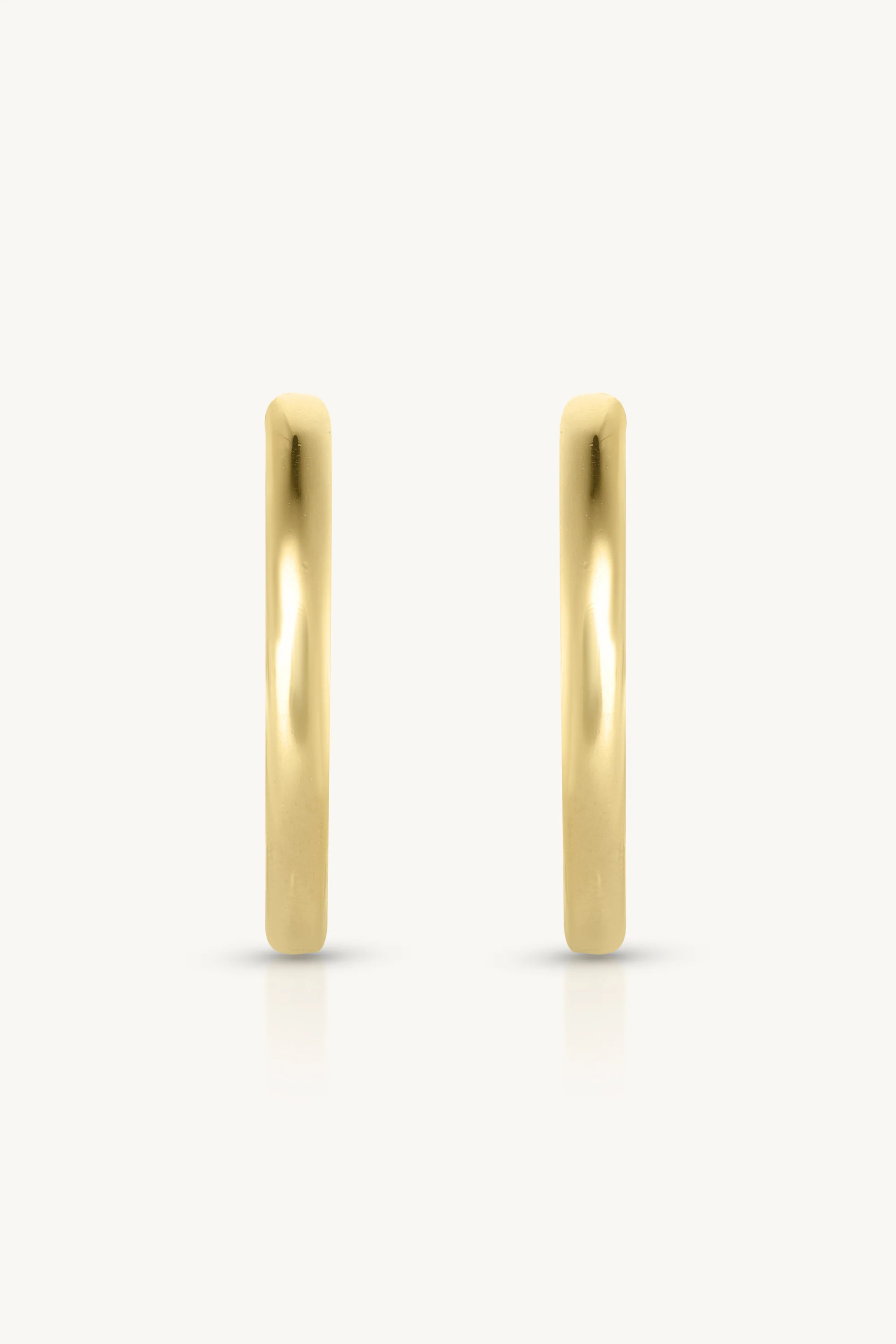 Polished Gold Huggies - Large - Image 5