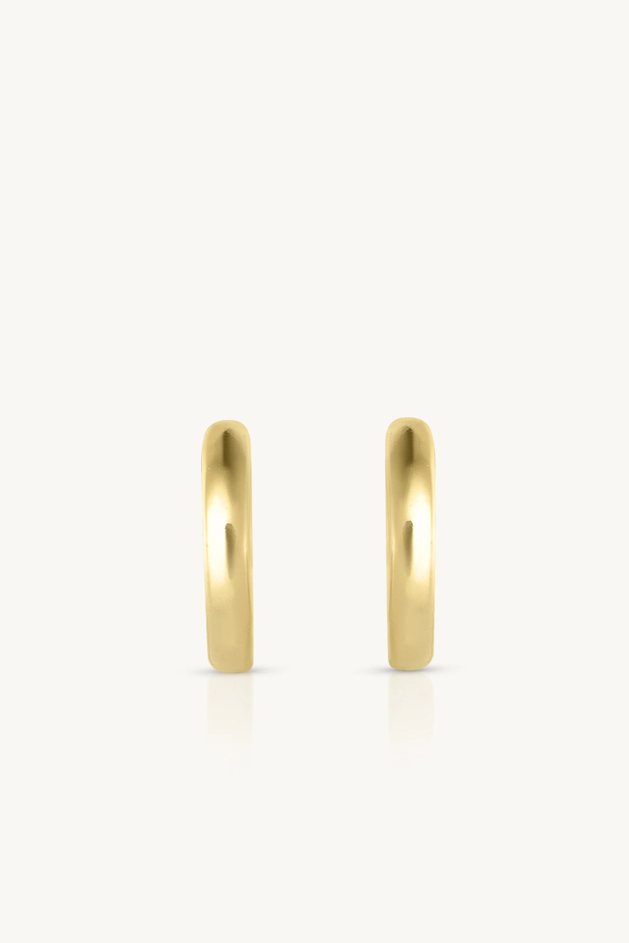 Polished Gold Huggies - Small - Image 3