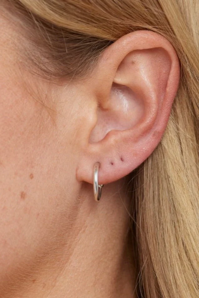 Polished Silver Hoops - Small - Image 3