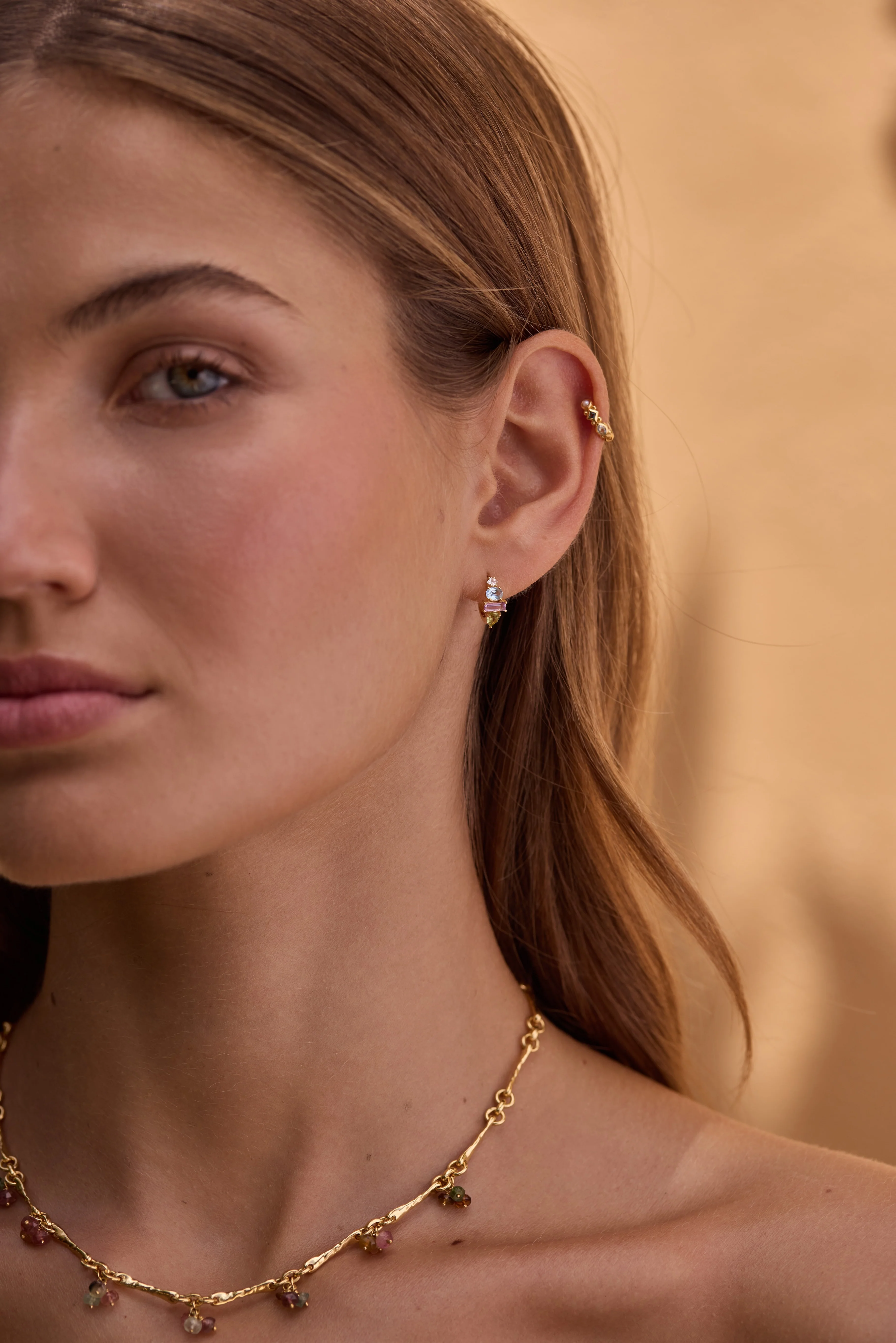 Reina Gold Hoops - Image 3