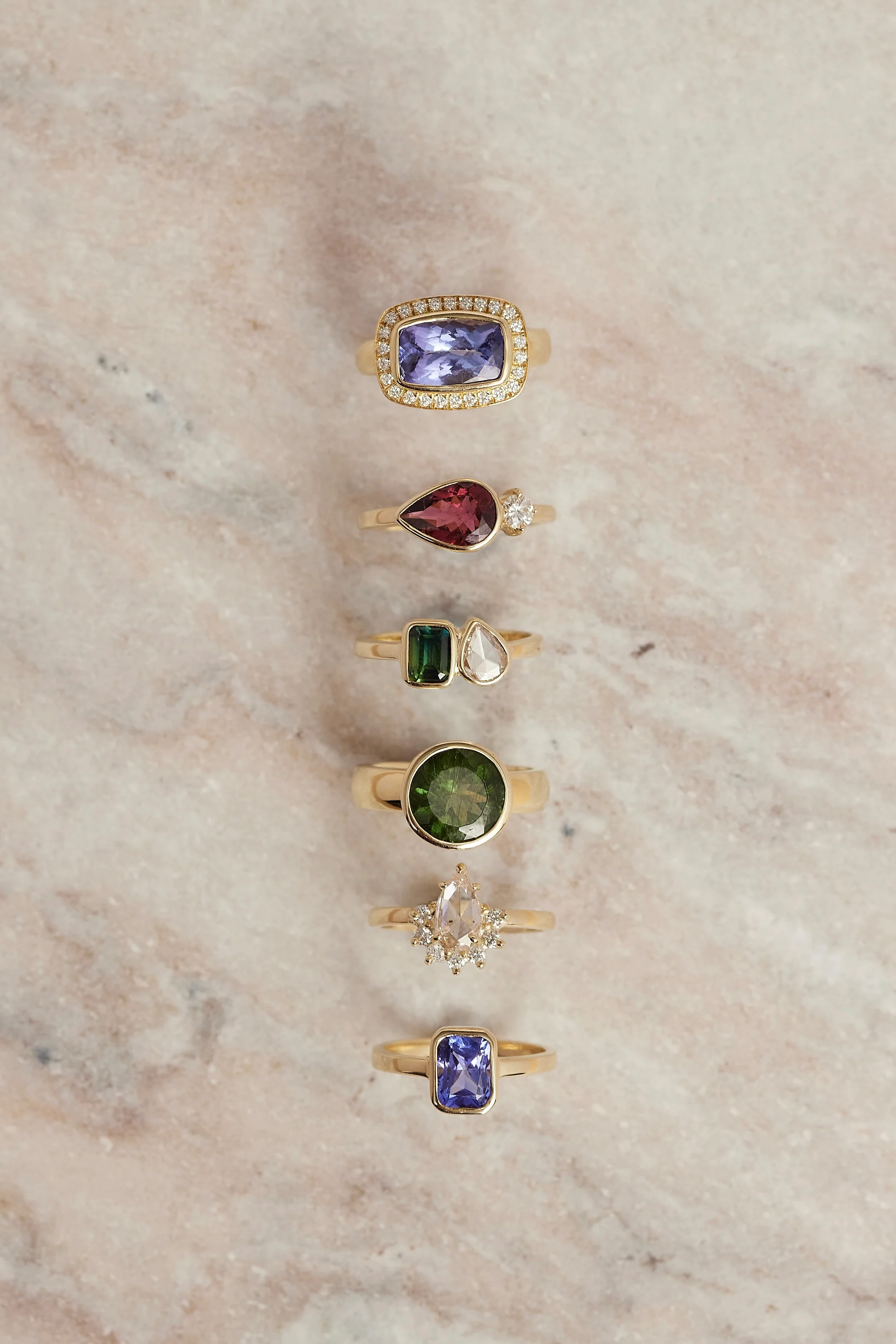 Selene Tourmaline 14K Yellow Gold Ring - Image 4