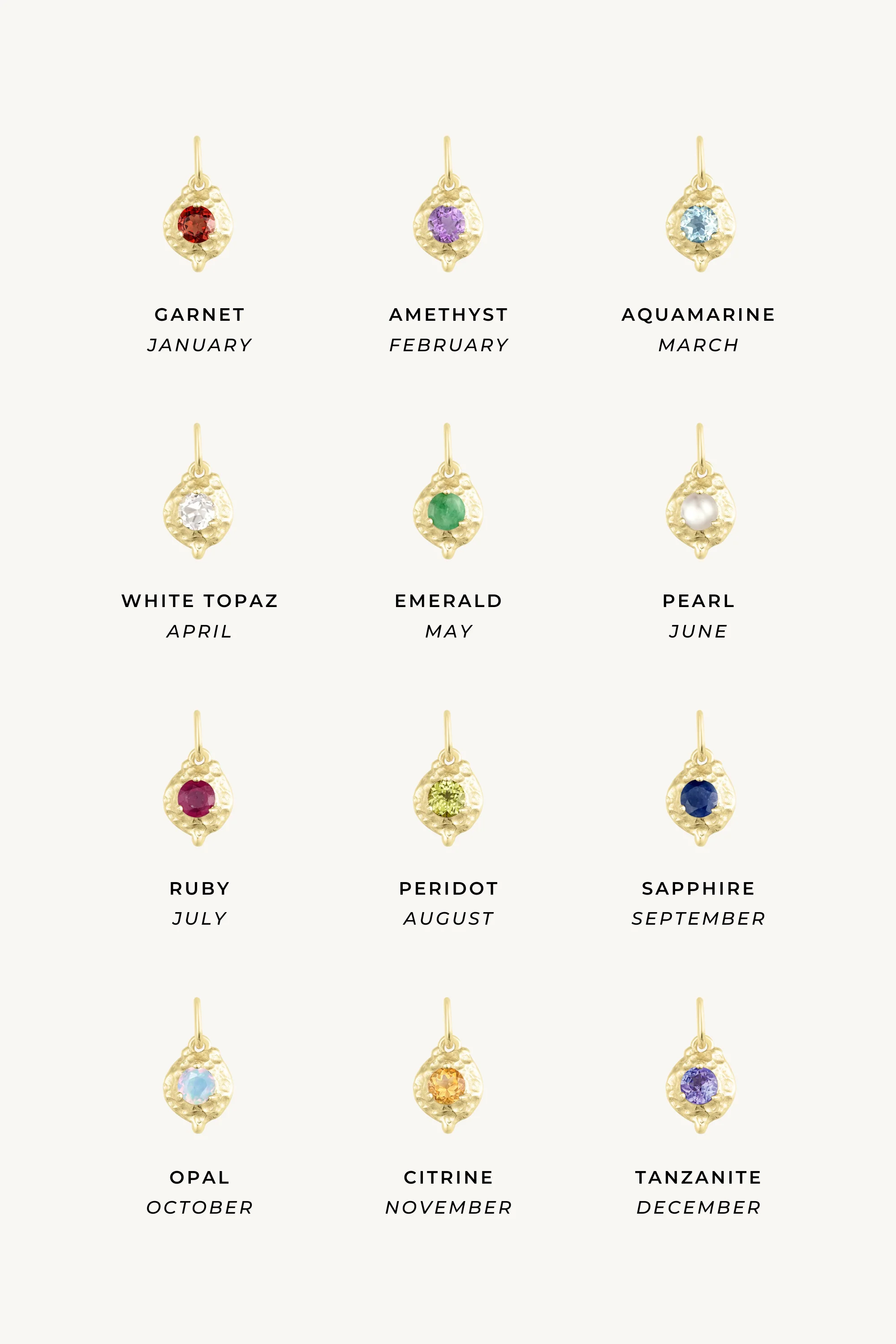 September Sapphire Gold Birthstone Necklace Charm - Image 6