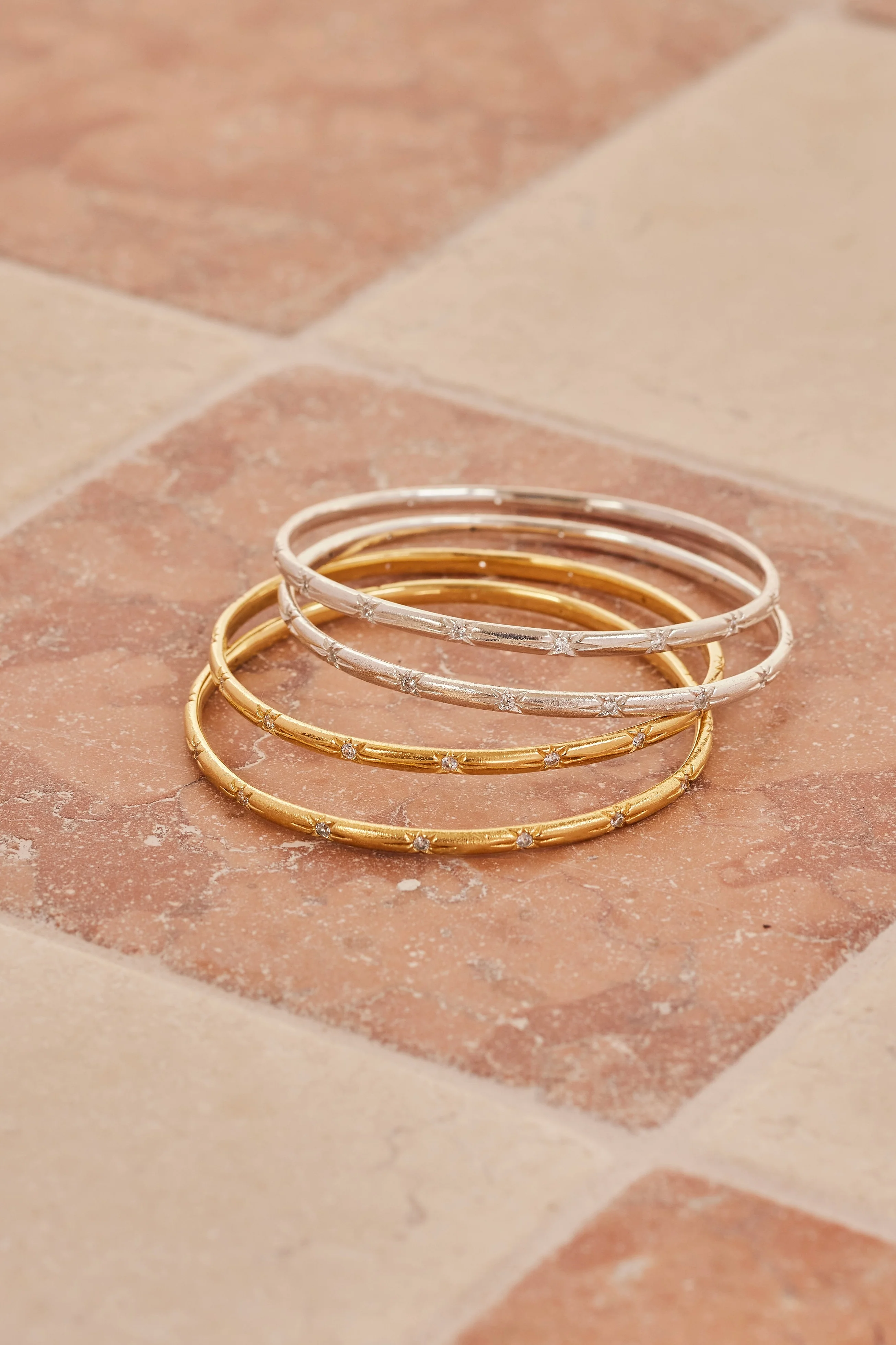 Starburst Silver Bangle - Image 3
