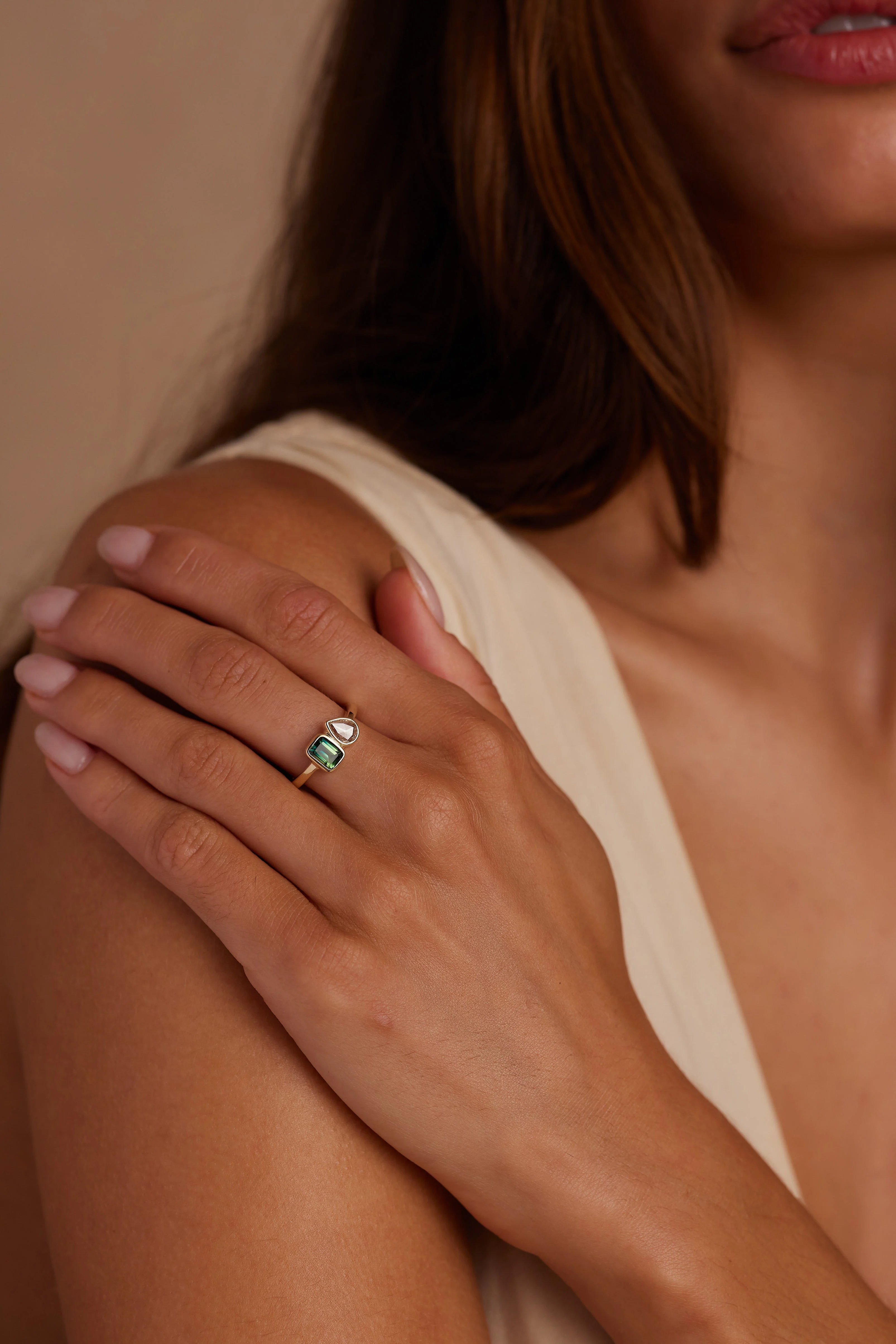 Twin Sapphire & Diamond Band - Image 2