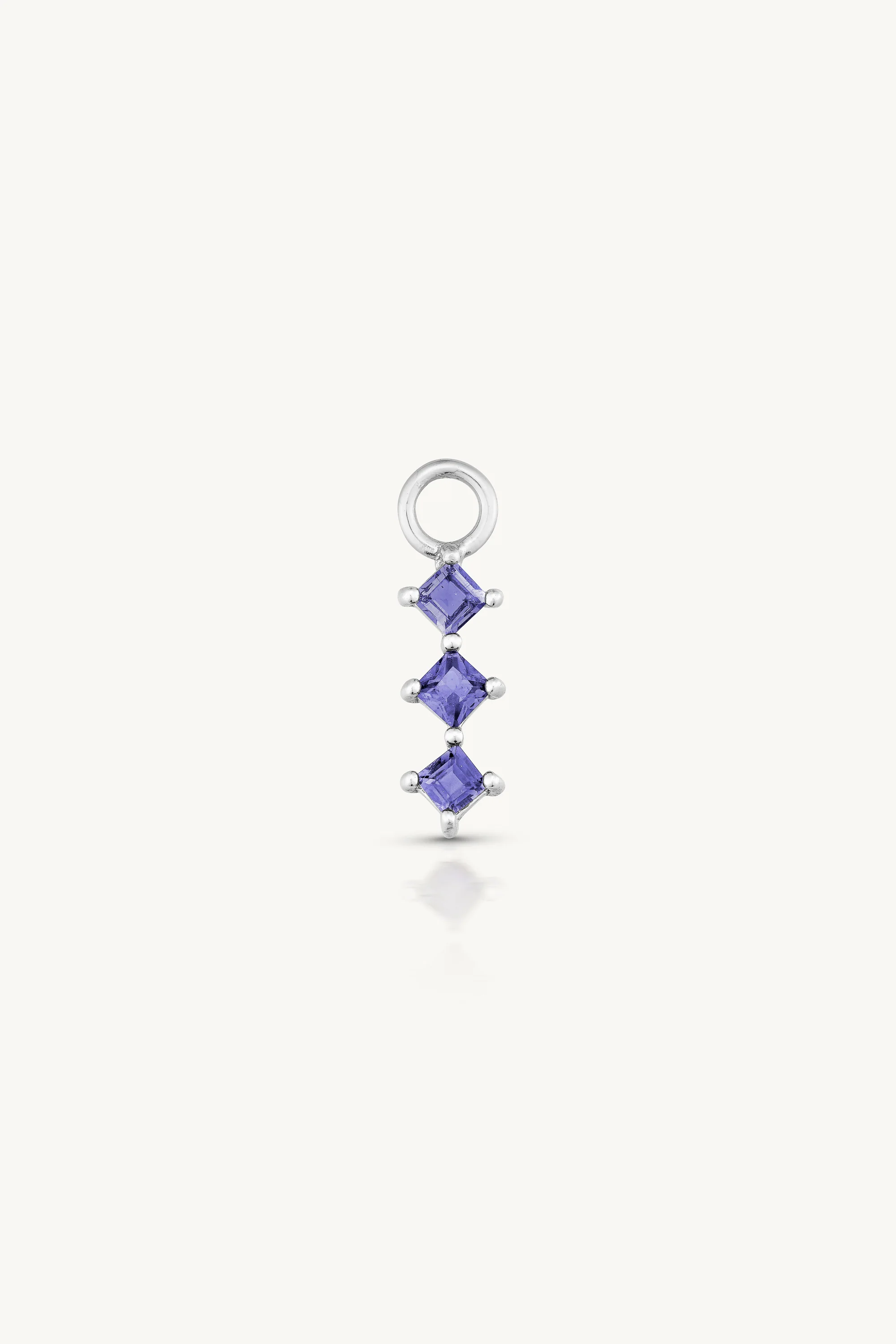 Trio Iolite Silver Charm