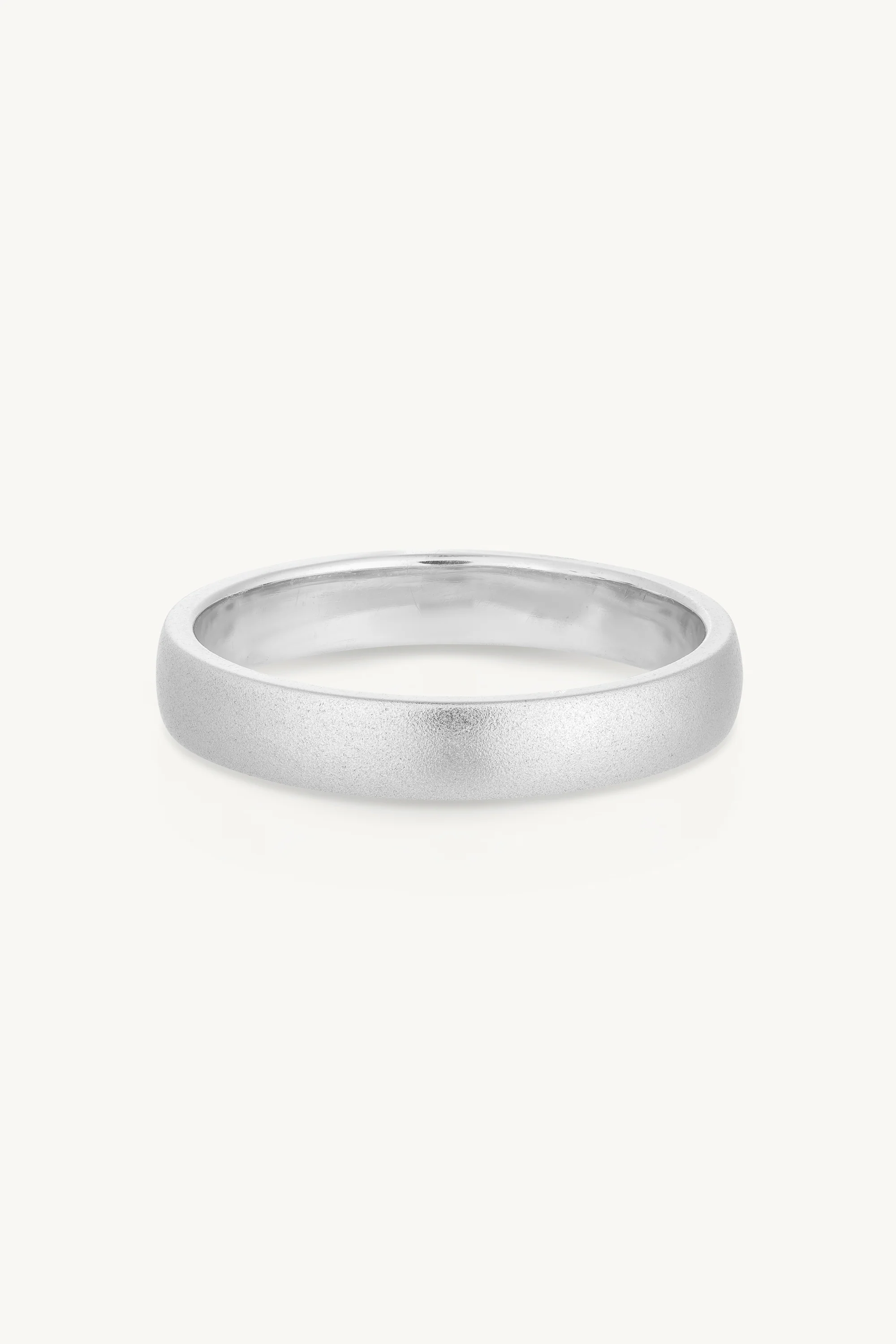 Brushed White Gold Band