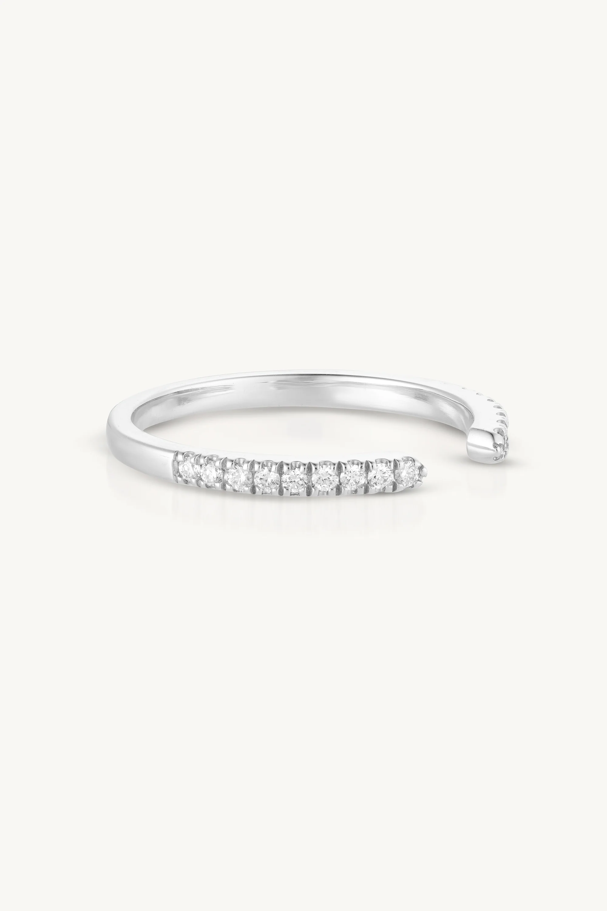 White Gold Open Diamond Wedder - Image 3